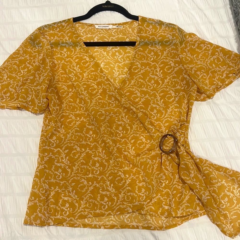 Yellow dress top